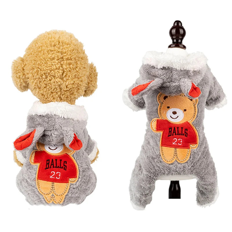Pyjama Polaire Chaud Hiver chien chat petit ours
