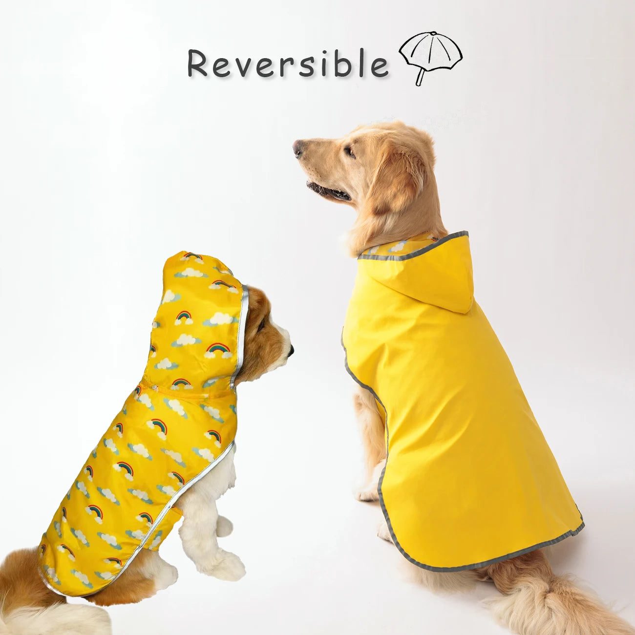 Imperméable pour chien pluie réversible