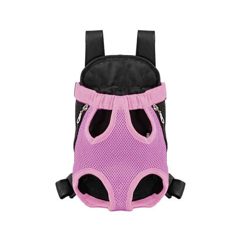 Sac transport avant mesh respirant petit chien chat mains libres rose
