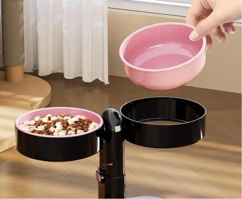 Gamelles Doubles Murales Ajustables pour Chat et Chien orthopédique