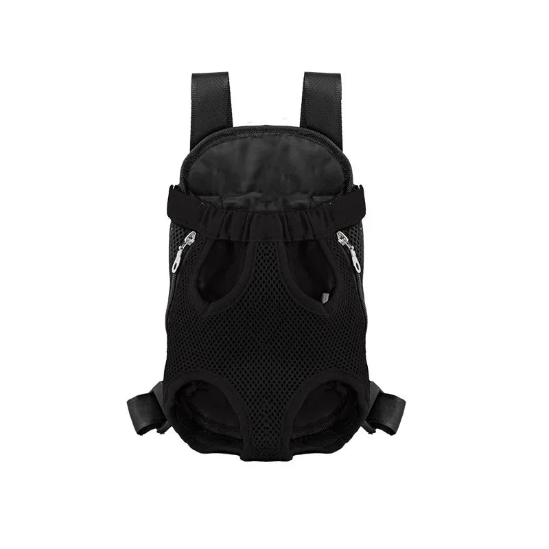 Sac transport avant mesh respirant petit chien chat mains libres noir