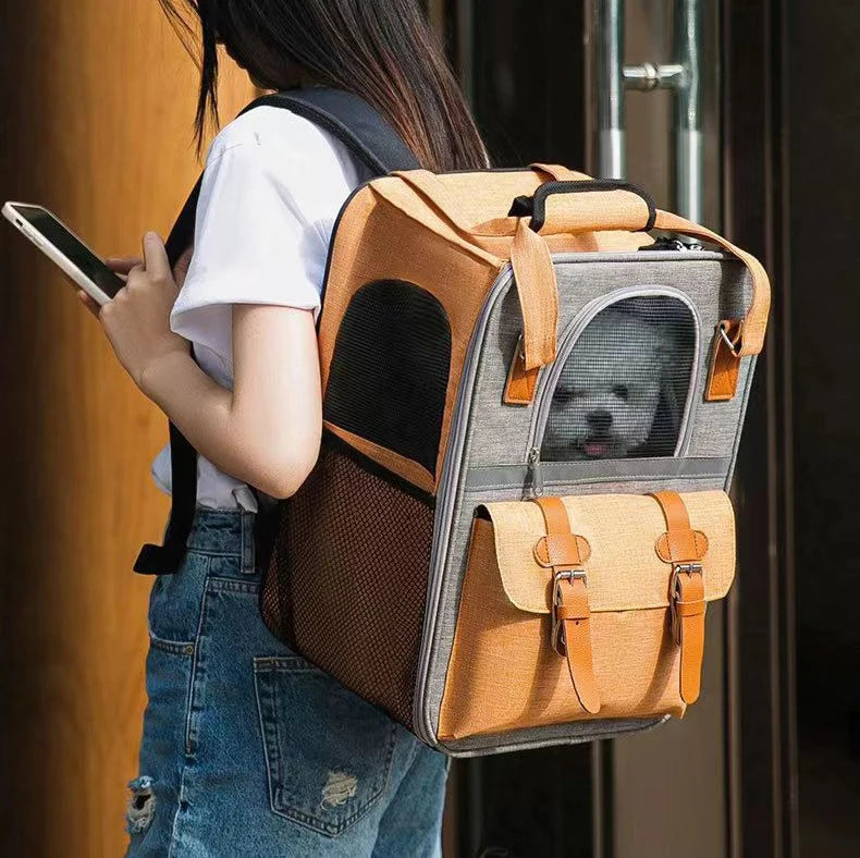 Sac à Dos de Transport pour Chien et Chat – Grande Capacité, Respirant