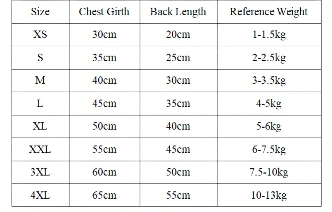 Combinaison Polaire pour Chien et Chat - Anneau toute tailles