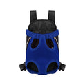 Sac transport avant mesh respirant petit chien chat mains libres bleu