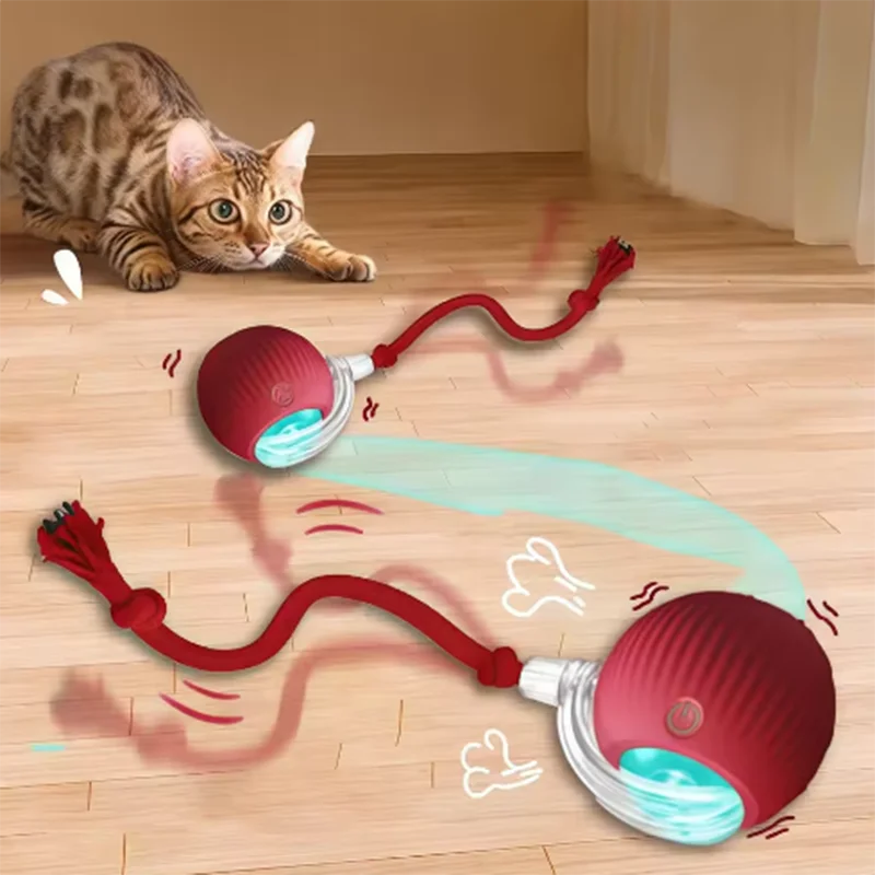 Balle électrique interactive intelligente chat chien évitement obstacles automatique