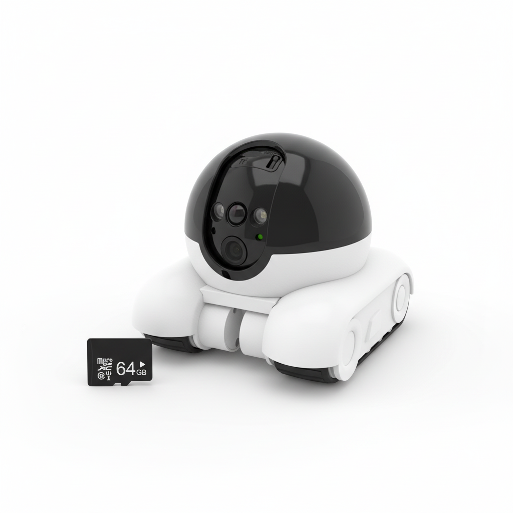 Caméra Robot 360° pour Animaux & Bébés | 1080P, Détection de Mouvement